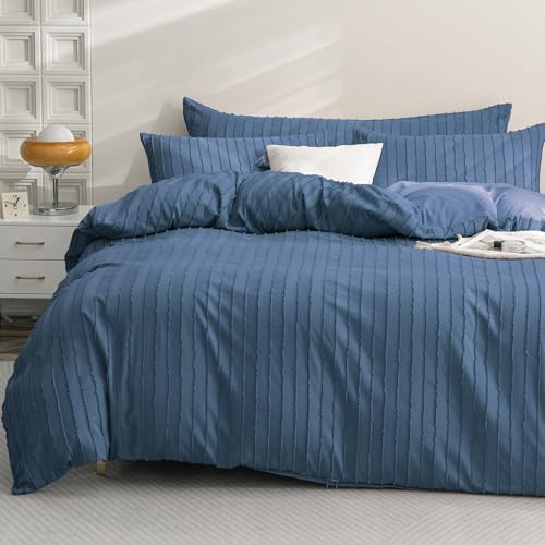 JELLYMONI Bettwäsche 135x200 Gestreift Boho 4-Teilig Bettwäsche-Sets Polyester-Mikrofaser Blau Oeko-Tex 2er Bettbezüge mit Reißverschluss und 2er Kissenbezüge 80X80 mit Umschlag Weiche Bettwäsche JELLYMONI Bettwäsche 135x200 Gestreift Boho 4-Teilig Bettwäsche-Sets Polyester-Mikrofaser Blau Oeko-Tex 2er Bettbezüge mit Reißverschluss und 2er Kissenbezüge 80X80 mit Umschlag Weiche Bettwäsche von JELLYMONI