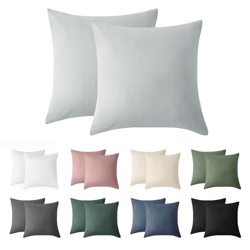 Jellymoni Kissenbezug 40x40 Baumwolle 2er Set Kissenbezüge Hellgrau Oeko-Tex 100% Gewaschene Baumwolle Kopfkissenbezug mit Verstecktem Reißverschluss Weich 2 Stück Kissenhülle für Kissen 40x40cm Jellymoni Kissenbezug 40x40 Baumwolle 2er Set Kissenbezüge Hellgrau Oeko-Tex 100% Gewaschene Baumwolle Kopfkissenbezug mit Verstecktem Reißverschluss Weich 2 Stück Kissenhülle für Kissen 40x40cm von JELLYMONI