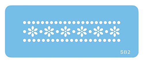 JEM Bordürenschablone mit Gänseblümchen und Punkten, Kunststoff, Blau, 15 x 1 x 15 cm JEM Bordürenschablone mit Gänseblümchen und Punkten, Kunststoff, Blau, 15 x 1 x 15 cm von PME