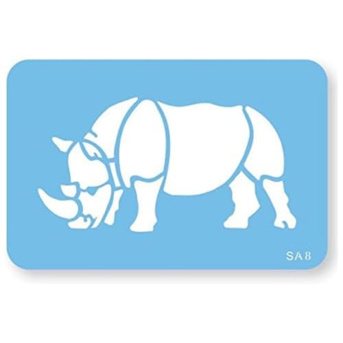 PME SA8 Jem Rhino-Schablone, Kunststoff, Blue, cm, 15 x 1 x 15 cm, 1 Einheiten von PME