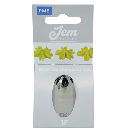 JEM Spritzblumentülle Nummer 1F, Edelstahl, Silber, 2 x 2 x 3.5 cm von JEM