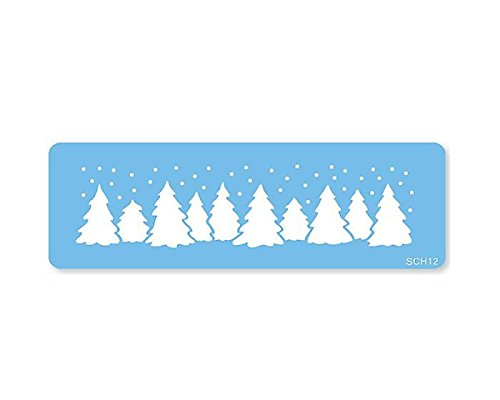 JEM Weihnachtswald-Schablone, Kunststoff, Blau, 15 x 1 x 15 cm von JEM