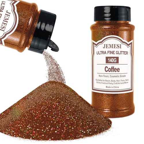 Holographisches Chunky Glitter, Kaffee140g, ultrafeiner Glitzer für Epoxidharz, DIY-Basteln, Glasmalerei, Kerzenherstellung, Nagelpuder, Körperglitzer usw. Holographisches Chunky Glitter, Kaffee140g, ultrafeiner Glitzer für Epoxidharz, DIY-Basteln, Glasmalerei, Kerzenherstellung, Nagelpuder, Körperglitzer usw. von JEMESI