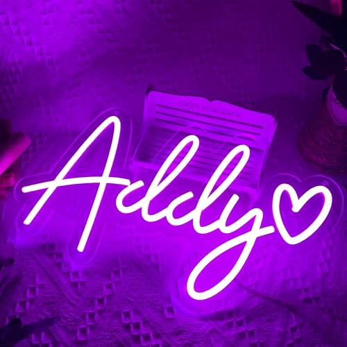 Personalisiert LED Leuchtschilder, Benutzerdefinierte Neonschilder für Wanddekoration Bar Schlafzimmer Hochzeit Geburtstag Party Heim Salon Lichtzeichen(Optionaler Größen 38-150cm) von JEMESI
