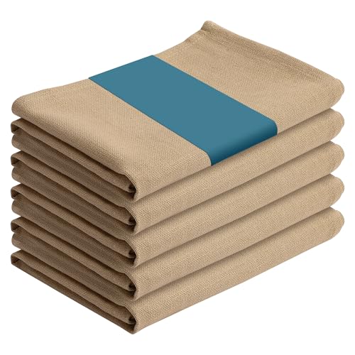 JEMIDI 5er Set Geschirrtücher aus Baumwolle - 5X Geschirrhandtücher Küchentücher Unifarben - Trockentücher für die Küche - 5er Pack Spül- & Geschirrtuch - Beige JEMIDI 5er Set Geschirrtücher aus Baumwolle - 5X Geschirrhandtücher Küchentücher Unifarben - Trockentücher für die Küche - 5er Pack Spül- & Geschirrtuch - Beige von JEMIDI
