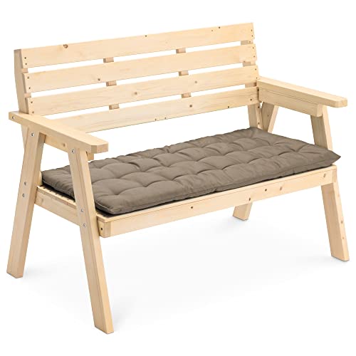JEMIDI Bankauflage Sitzkissen für Bank - 120x40cm - Auflage Kissen Palettenkissen - Polsterauflage für Gartenbank Hollywoodschaukel - Braun von JEMIDI