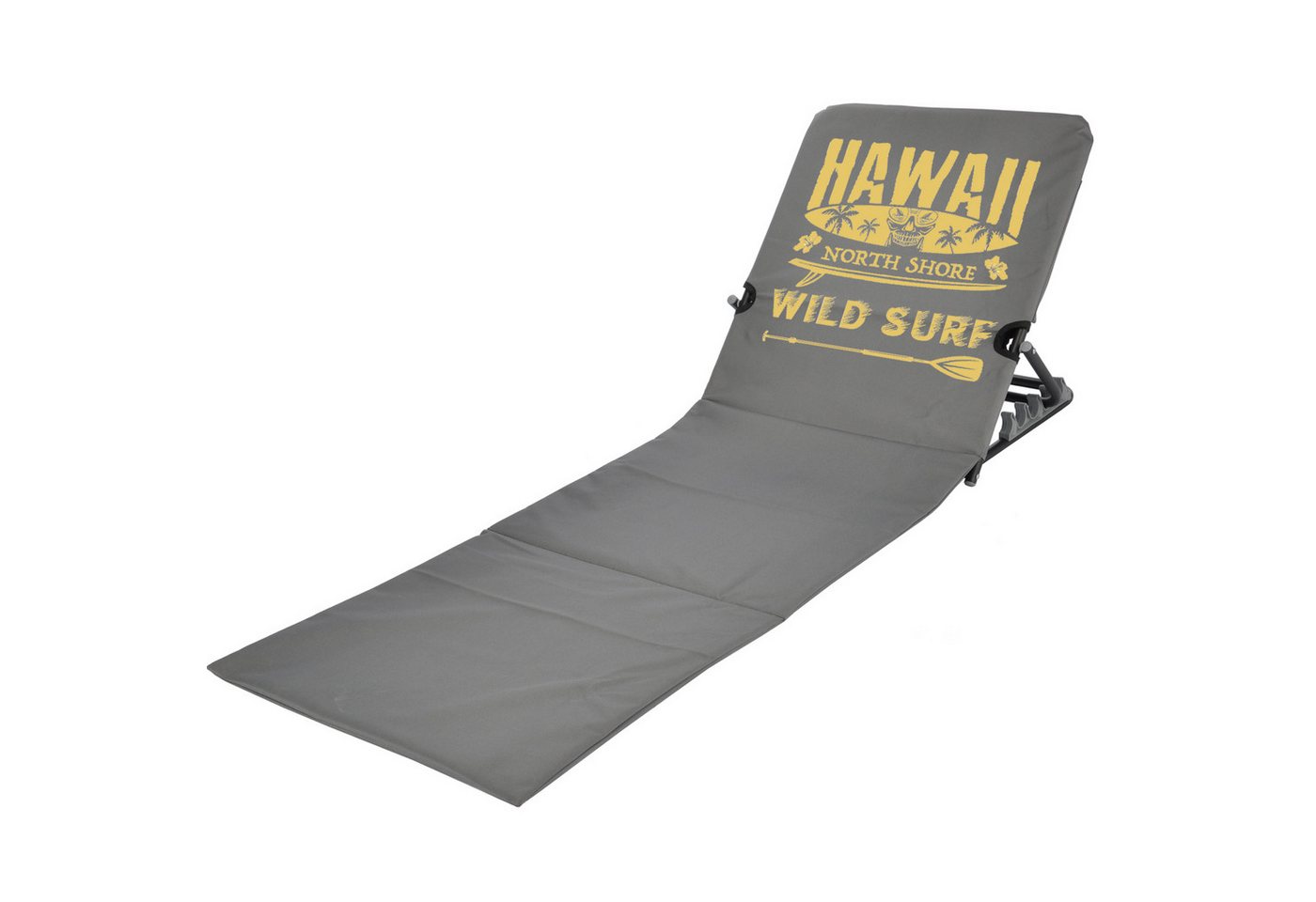 JEMIDI Campingliege Strandmatte faltbar mit Rückenlehne, 47x145cm, Hawaii gelb, tragbar (1-St) von JEMIDI