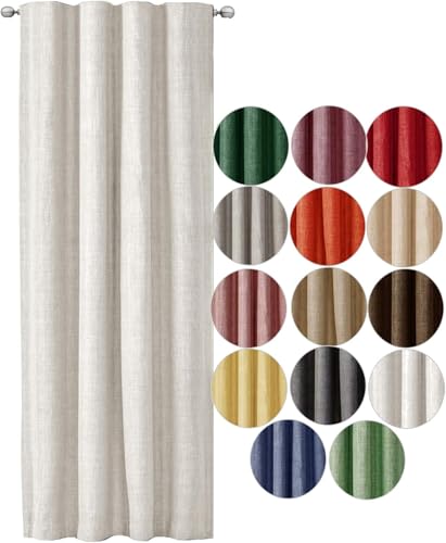JEMIDI Vorhang blickdicht 140x245cm - Gardine mit Kräuselband Universalband - 100% Polyester Schal lang für Wohnzimmer Schlafzimmer von JEMIDI