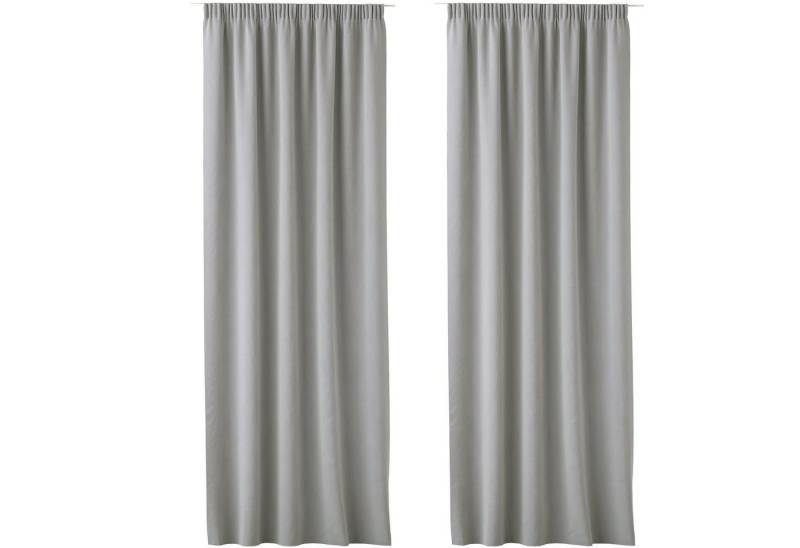 JEMIDI Gardine 2x Blickdichte Vorhänge 140x250cm, 2er Set in Hellgrau, (2 St) von JEMIDI