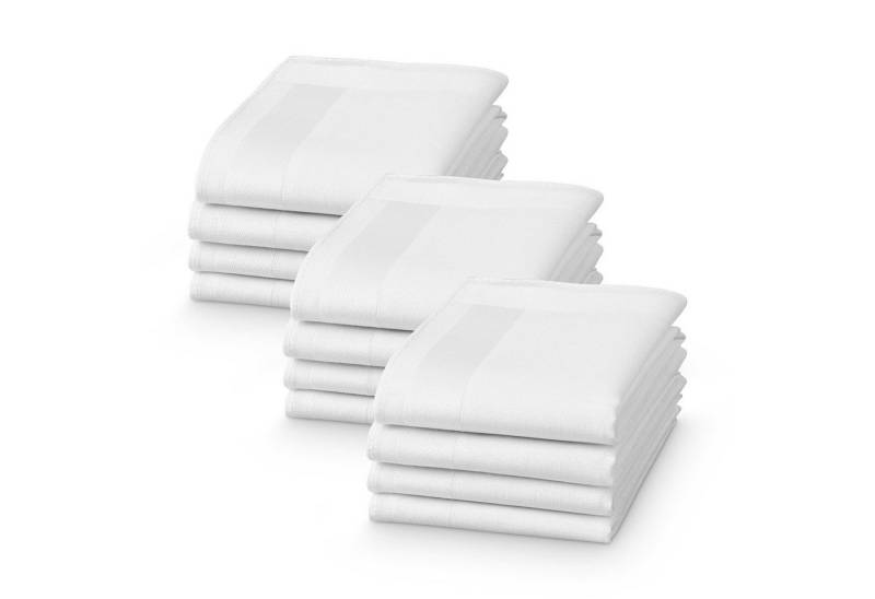 JEMIDI Handtuch 12x Stofftaschentücher im Set - wiederverwendbar - weiß, (1-St) von JEMIDI