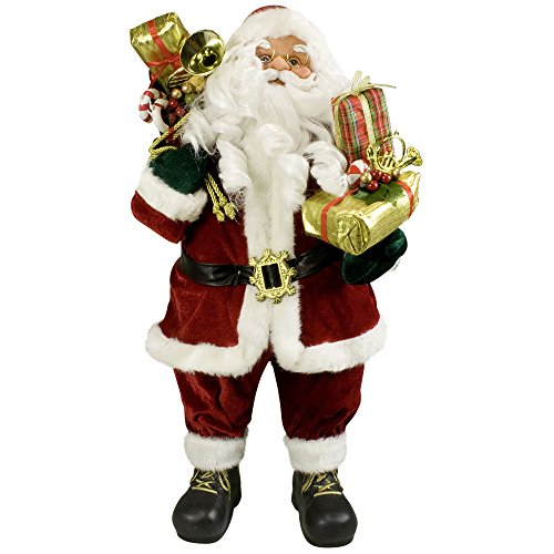 JEMIDI Hochwertiger Weihnachtsmann - in 4 verschiedenen Größen - Deko Nikolaus Santa Clause Figur Groß Weihnachts Deko Holz (Viggo, 60cm) von JEMIDI