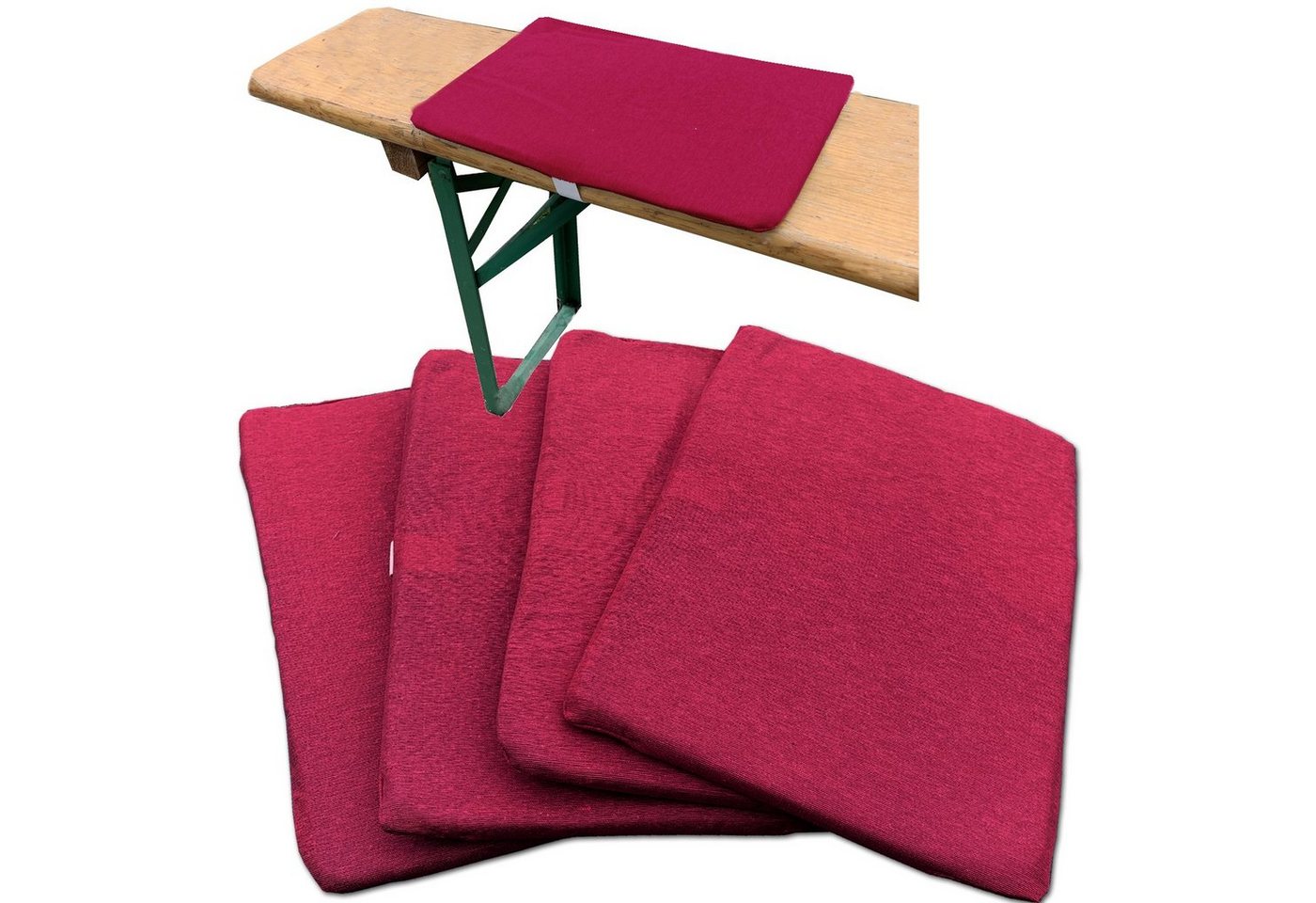 JEMIDI Hussen-Set 4x Bierbankkissen Sitzkissen für Bierzeltgarnitur - Bierbank Auflagen JEMIDI Hussen-Set 4x Bierbankkissen Sitzkissen für Bierzeltgarnitur - Bierbank Auflagen von JEMIDI