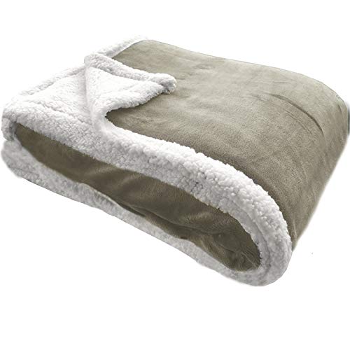 JEMIDI Kuscheldecke Sofa Decke 150x200 cm - Lammfell Optik Sherpa Sofaüberwurf - Sofadecke Couchdecke Tagesdecke - warm schwer - Wohndecke flauschig von JEMIDI