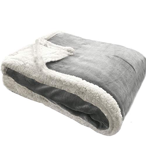 JEMIDI Kuscheldecke Sofa Decke 150x200 cm - Lammfell Optik Sherpa Sofaüberwurf - Sofadecke Couchdecke Tagesdecke - warm schwer - Wohndecke flauschig von JEMIDI