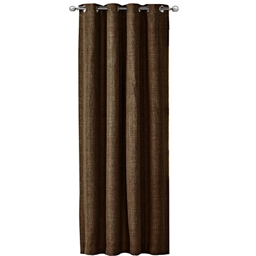 JEMIDI Vorhang blickdicht 140x245cm - Gardine mit Ösen Anbringung - Ösenschal Dekoschal Leinen Optik - 100% Polyester für Wohnzimmer Schlafzimmer von JEMIDI