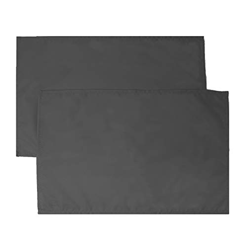 JEMIDI Outdoor Platzdecken Tischset Platzdeckchen Tischunterlage Tischuntersetzer wasserabweisend Platzset 2er Pack Anthrazit von JEMIDI