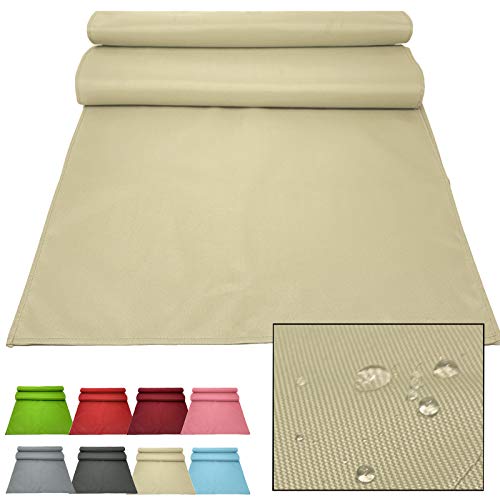 JEMIDI Outdoor Tischläufer 50x150cm Läufer Tischband wasserabweisend - Tischläufer Beige von JEMIDI