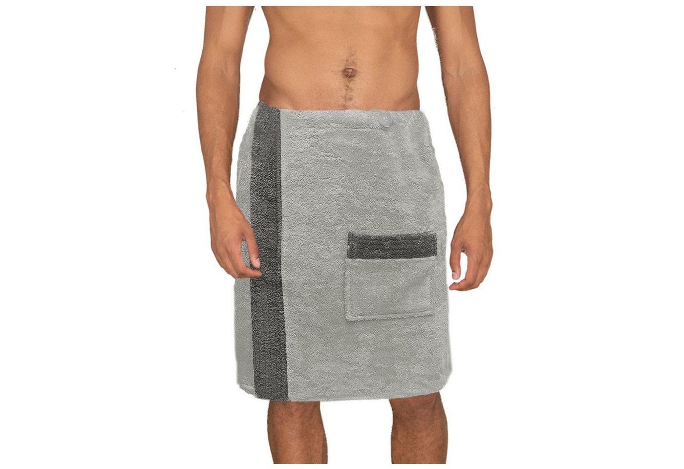 JEMIDI Saunatuch Sauna Frottee Kilt Herren Anthrazit Grau 100% Baumwolle, (1-St) von JEMIDI