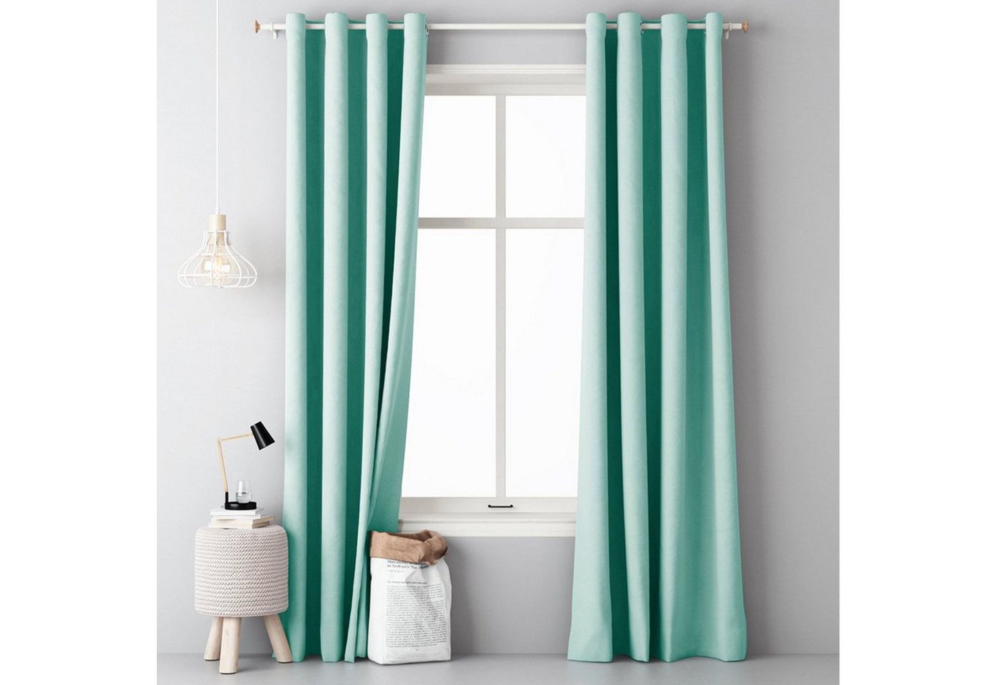 JEMIDI Scheibengardine Blickdichte Tischdecke 140x250cm mit Ösen in Beige, (1 St) von JEMIDI