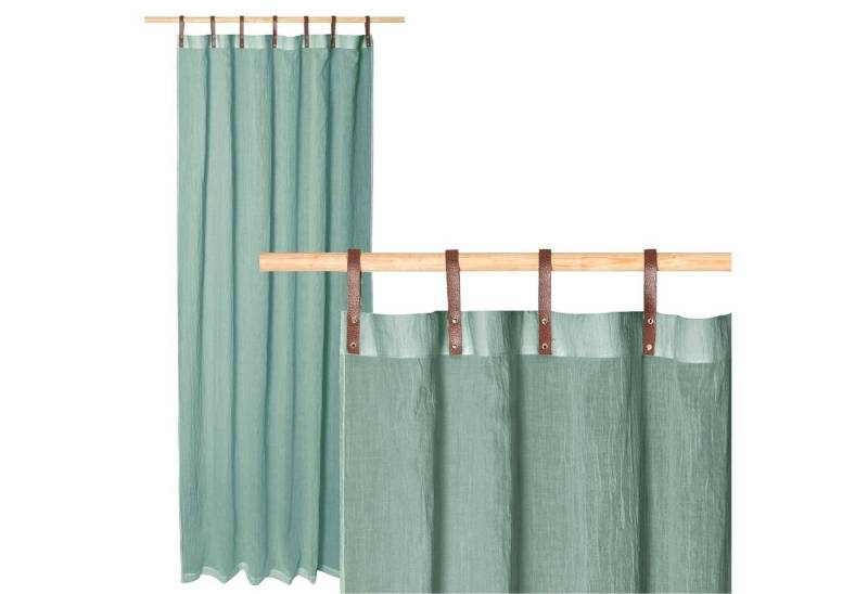 JEMIDI Scheibengardine Diverse Farben: Transparente Vorhänge mit Kunstleder-Schlaufen, (1 St) von JEMIDI
