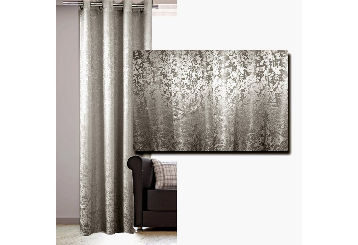JEMIDI Scheibengardine Vorhang blickdicht, 140x245 cm, Ösenschal, Glanzoptik, (1 St) JEMIDI Scheibengardine Vorhang blickdicht, 140x245 cm, Ösenschal, Glanzoptik, (1 St) von JEMIDI