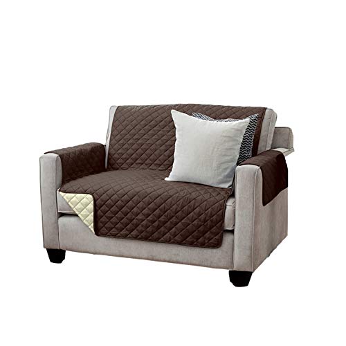 JEMIDI Sesselschutz Schutzbezug in toller Qualität von JEMIDI Sessel Sofabezug Sofa Überwurf Sofa - 2 Sitzer Braun/Beige von JEMIDI