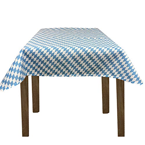 JEMIDI Stofftischdecke für Bistrotische Tischdecke kariert Tischdecken Decke Tisch Tischdecken 90cm x 90cm Bayrische Raute von JEMIDI