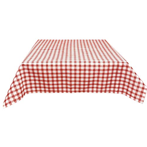 JEMIDI Stofftischdecke für Bistrotische Tischdecke kariert Tischdecken Decke Tisch Tischdecken 90cm x 90cm Rot Karo von JEMIDI