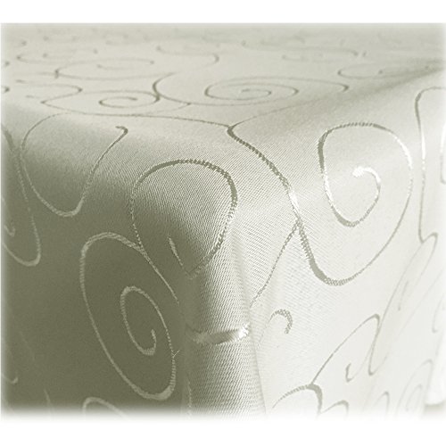 JEMIDI Tischdecke Ornamente Seidenglanz Edel Tisch Decke Tafeldecke 31 Größen und 7 Farben Campagner Oval 130x360 von JEMIDI