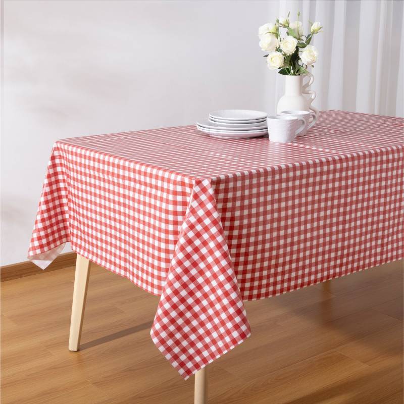 JEMIDI Tischdecke Wachstischtuch abwischbar - Wachstischdecke Outdoor rechteckig, Abwaschbare Tischdecke Wachstuch - Wasserdicht PVC kariert 140x180cm von JEMIDI