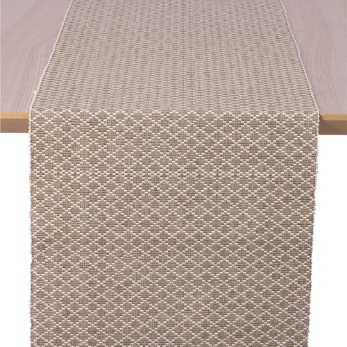 JEMIDI Tischläufer modern Beige 40x240cm - 100% Baumwolle - Moderne Tischläufer - Oeko-Tex Zertifiziert - Stoff Tischläufer - Table Runner Extra Lang - Maschinenwaschbar von JEMIDI
