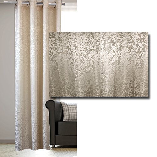 JEMIDI Vorhang blickdicht 140x245cm - Gardine mit Ösen Anbringung - Ösenschal Dekoschal Glanz Optik - 100% Polyester für Wohnzimmer Schlafzimmer von JEMIDI