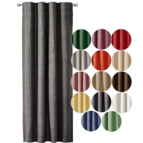 JEMIDI Vorhang Blickdicht 140x245cm - Gardine mit Kräuselband Universalband - 100% Polyester Schal lang für Wohnzimmer Schlafzimmer von JEMIDI