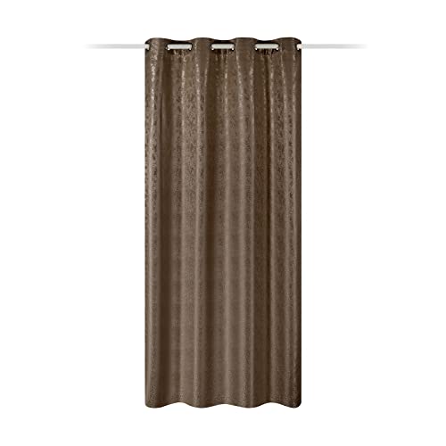 JEMIDI Vorhang blickdicht 140x245cm - Gardine mit Ösen Anbringung - Ösenschal Dekoschal Glanz Optik - 100% Polyester für Wohnzimmer Schlafzimmer von JEMIDI