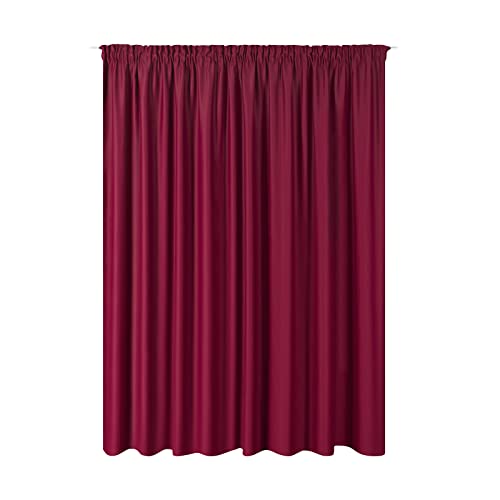 JEMIDI Vorhang Blickdicht 300x245cm - Gardine mit Kräuselband Universalband - 100% Polyester Schal lang für Wohnzimmer Schlafzimmer - Bordeaux JEMIDI Vorhang Blickdicht 300x245cm - Gardine mit Kräuselband Universalband - 100% Polyester Schal lang für Wohnzimmer Schlafzimmer - Bordeaux von JEMIDI
