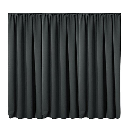 JEMIDI Vorhang blickdicht 300x245cm - Gardine mit Kräuselband Universalband - 100% Polyester Schal lang für Wohnzimmer Schlafzimmer - grau von JEMIDI