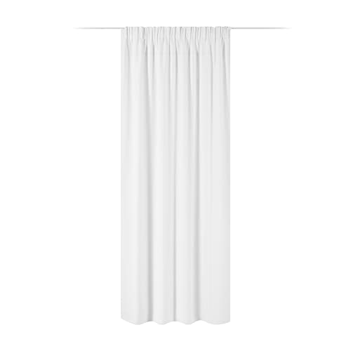 JEMIDI Vorhang blickdicht - Gardine mit Kräuselband Universalband - 100% Polyester Dekoschal lang für Wohnzimmer Schlafzimmer - einfache Montage von JEMIDI