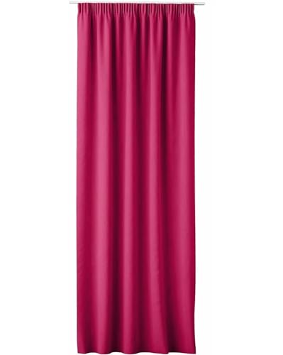 JEMIDI Vorhang blickdicht 140x250cm - Gardine mit Kräuselband Universalband - 100% Polyester Schal lang für Wohnzimmer Schlafzimmer - fuchsia von JEMIDI