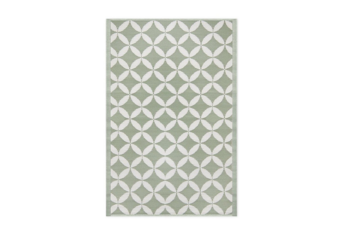 Outdoorteppich Terrassenteppich in Grün-Grau mit Diamantmuster - 120x180cm, JEMIDI, Höhe: 80,00 mm von JEMIDI