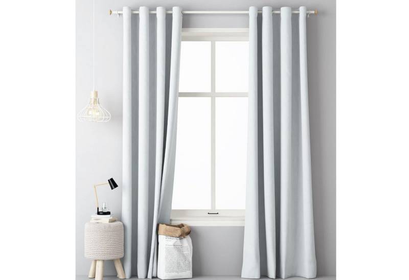 JEMIDI Scheibengardine Blickdichte Tischdecke 140x250cm mit Ösen in Beige, (1 St) von JEMIDI