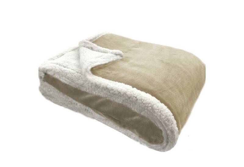 Wohndecke Lammfell Optik Sherpa Kuscheldecke - verschiedene Designs & Größen, JEMIDI von JEMIDI