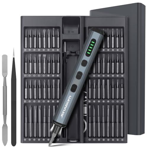 JENABOM 68 in 1 Mini Akku Schraubendreher Set Präzisions Feinmechaniker Werkzeug Set Kit Magnetic Bits, Max 3 N.m, Magnetische Lagerung Wartungswerkzeuge für Telefon Kamera Computer Uhr PC von JENABOM