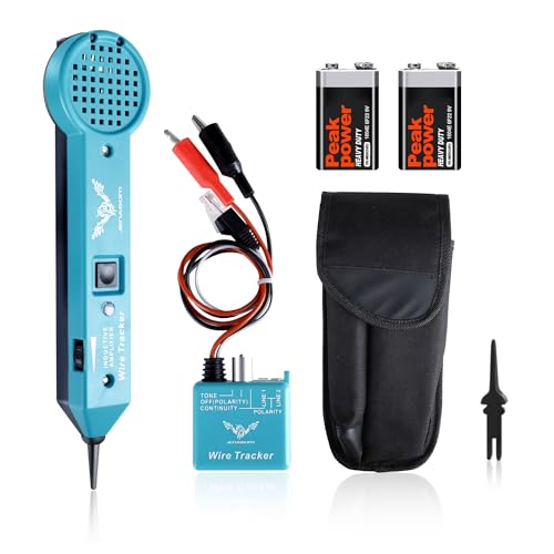 JENABOM Tongenerator Kit Stromprüfer Cable Tracker Leitungssuchgerät Circuit Tester 200EP Hochpräziser Kabeltester Induktiver Verstärker und Tastkopf Kit mit (Batt-erien Enthalten) von JENABOM
