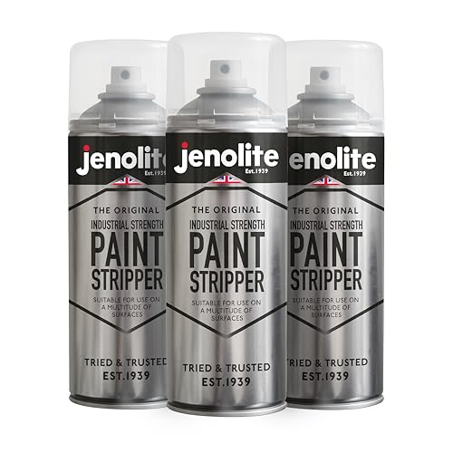 JENOLITE Abbeizmittel in Industriestärke | Farbentferner Aerosol | Holz, Metall, Ziegel, Beton | Farben, Lacke, Lacke | 3 x 400 ml von JENOLITE