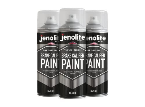 JENOLITE- Bremssattellack Schwarz. Bremssattelfarbe. Hitzefester Thermolack für Bremsklötze am Auto bis 300°C. Inhalt: 3x 400ml von JENOLITE