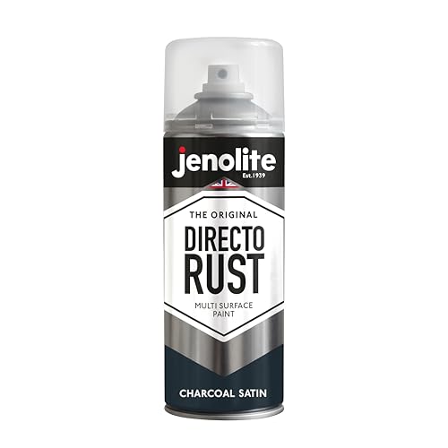 JENOLITE Directorust Satinfarbe | ANTHRAZITGRAU | Sprühfarbe für mehrere Oberflächen | Zur Verwendung auf Holz, Metall, Kunststoff, Keramik, Verrosteten Oberflächen | 400ml | RAL 7016 von JENOLITE