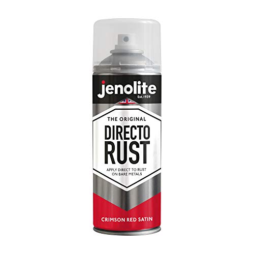 JENOLITE Directorust Seidenmatte/Satin Sprühfarbe | Karmesinrot | 400ml | Direkt-zu-Rost-Sprühfarbe für Metall, Kunststoffe und Holz | Satin-Sprühfarbe für Innen und außen | RAL3027 von JENOLITE