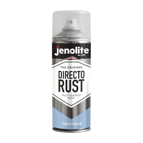 JENOLITE Directorust Sprühfarbe mit Kreide-Finish | BLAU | 400ml | Sprühfarbe mit Kreideoptik für verschiedene Oberflächen | Für Innen- & Außenbereich | PANTONE 644U von JENOLITE
