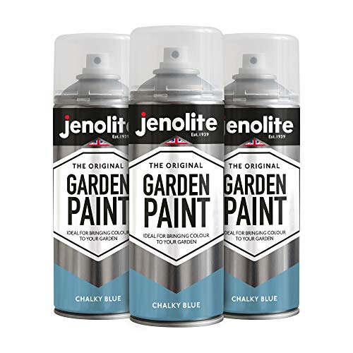JENOLITE Gartenmöbel-Sprühfarbe | Chalky Blue | 3 x 400 ml | ideal für Gartenmöbel und Ornamente | Verwendung auf Holz, Metall, Kunststoff, Stein, Keramik (PANATONE 644U) von JENOLITE