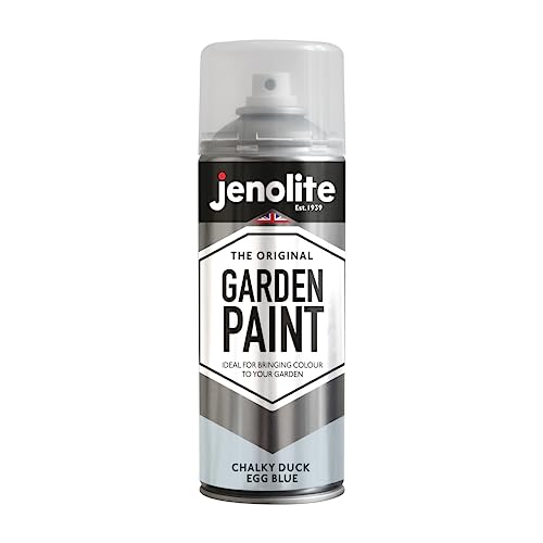 JENOLITE Gartenmöbel-Sprühfarbe | ENTENEI BLAU | Ideal für Gartenmöbel und Ornamente | Anwendung auf Holz, Metall, Kunststoff, Stein, Keramik | 3 x 400ml | BS 16C33 von JENOLITE